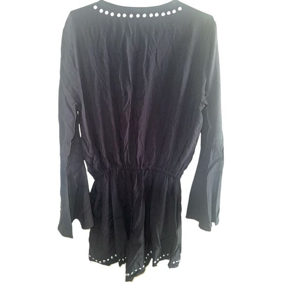 Bar III Tell Me About It Silver Stud Swim Cover Up - Picture 5 of 8